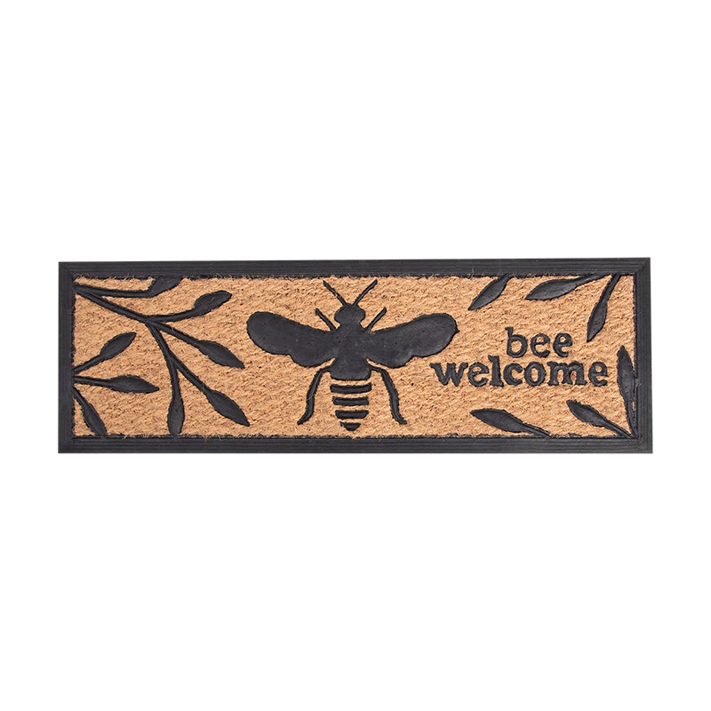 Esschert Design Bienenmuster Fußmatte Gummi/Kokos (BEE006