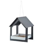Esschert Design Futterhaus hängend anthrazit/ weiß (FB407