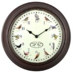 Esschert Design Uhr mit Vogelgezwitscher (FB416
