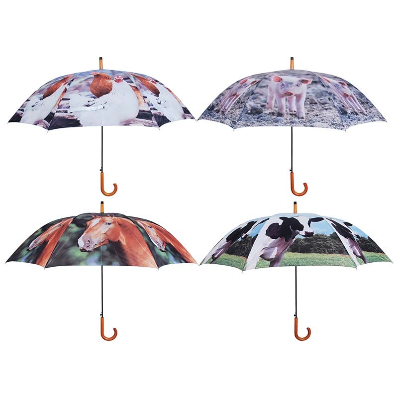 Esschert Design Regenschirm Bauernhoftiere sortiert (TP137
