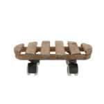 Esschert Design Brauner runder Zimmerpflanzenwagen (NG131 8714982207525) - 01