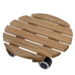 Esschert Design Brauner runder Zimmerpflanzenwagen (NG131 8714982207525) - 02
