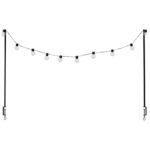 Esschert Design Tischklemme schw. mit Solarlichtern (PY159 8714982218125) - 01