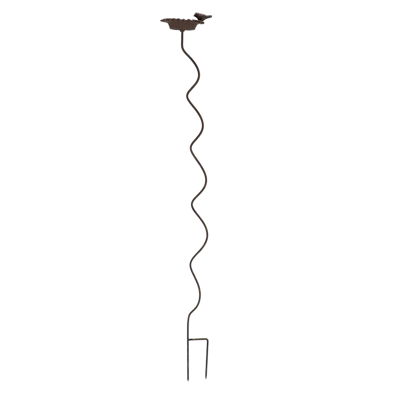 Esschert Design Vogeltränke auf Pflanzenstabspirale (FB574 8714982212918) - 01