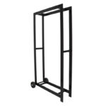Esschert Design Holzlagerturm mit Rädern schwarz L (FF574 8714982249082) - 02