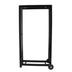 Esschert Design Holzlagerturm mit Rädern schwarz L (FF574 8714982249082) - 05
