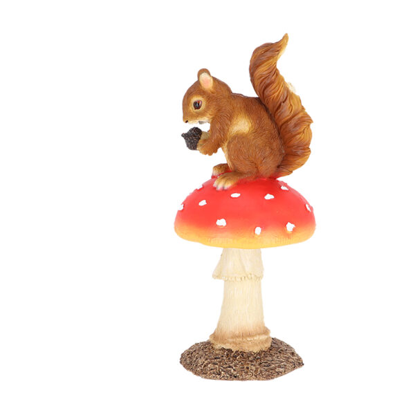 Esschert Design Fliegenpilz mit Eichhörnchen (37000657 8713968379508) - 04