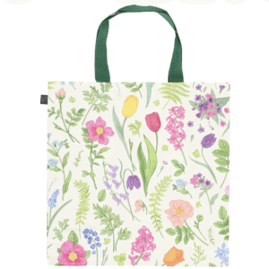 Esschert Design Einkaufstasche floral (TP458)cm L 40 x T 14,5 x H 40, Material: 100% PP, Nettogewicht 0,093 kg, Barcode 8714982293504