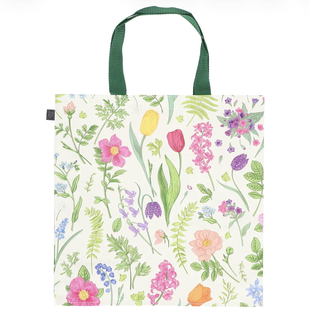 Esschert Design Einkaufstasche floral (TP458)cm L 40 x T 14,5 x H 40, Material: 100% PP, Nettogewicht 0,093 kg, Barcode 8714982293504