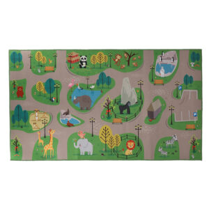 Esschert Design Outdoor Spielteppich Zoo (KG395) B 140 X T 80 X H 0,5 cm EAN 8714982293481 Material 95% Polyester, 5% PVC Gewicht 1,086 kg