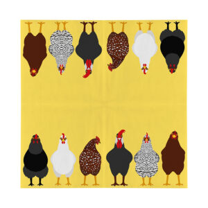 Esschert Design Papierservietten Hühner 33 x 33 cm () - 01