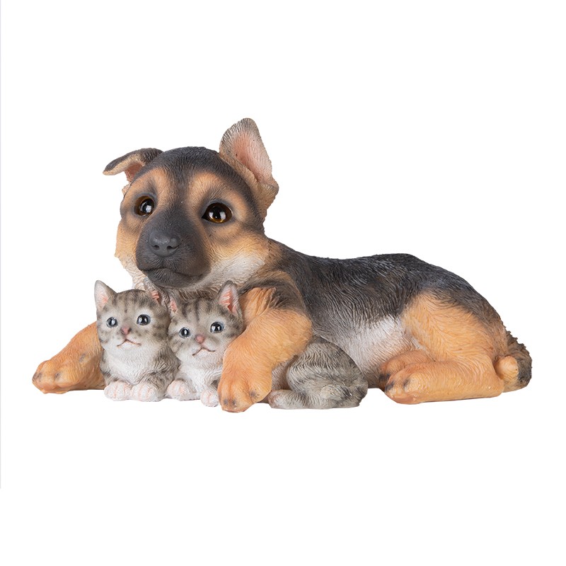 Esschert Design Pup with two kittens (37000571