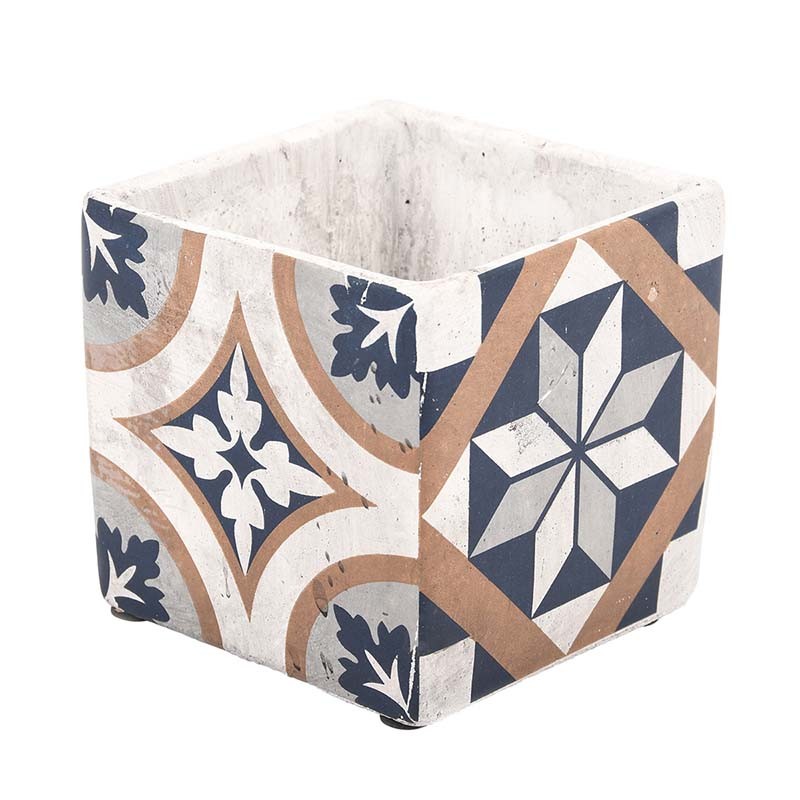Esschert Design Portuguese tiles flower pot L (AC177