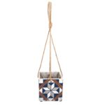 Esschert Design Portuguese tiles hanging pot L (AC178