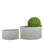 Esschert Design AM lion flower pots half round set2 (AM108