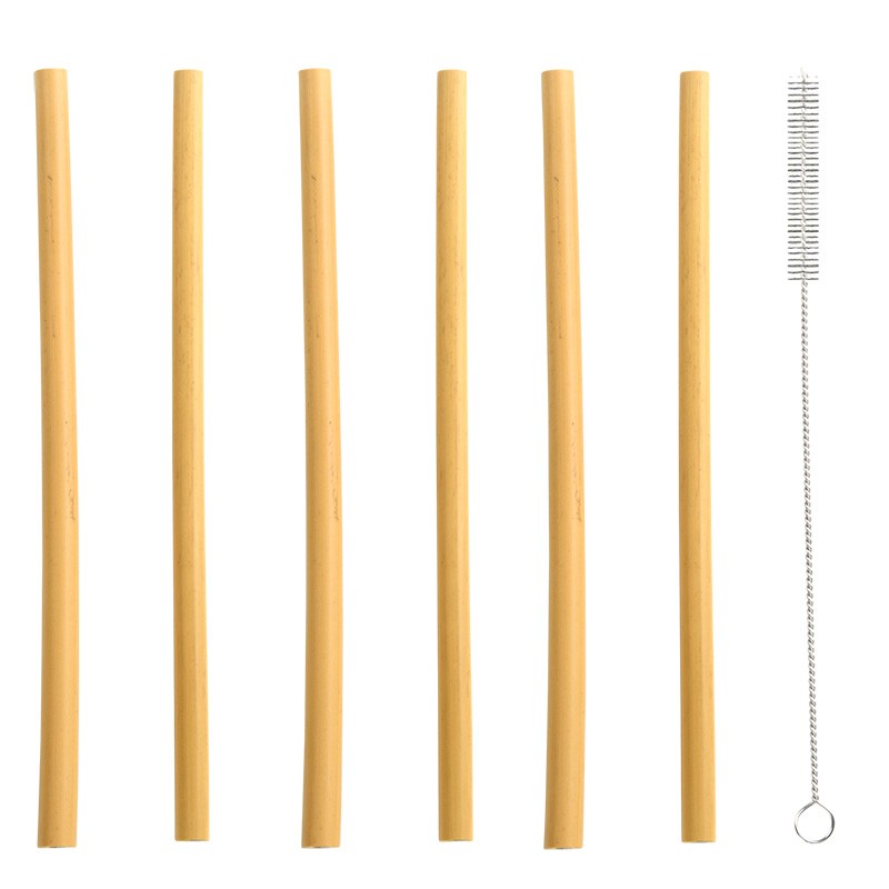 Esschert Design Bamboo straws including cleaning brush (C2128