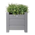 Esschert Design Square planters set of 2 grey (CF31G