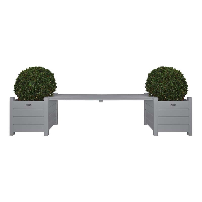 Esschert Design Planters with bridge bench grey (CF33G