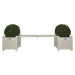 Esschert Design Planters with bridge bench white (CF33W