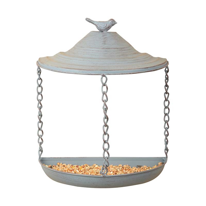 Esschert Design Grey Metal wall bird feeder (FB399