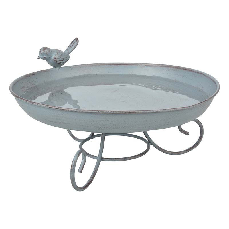 Esschert Design Grey Metal bird bath standing (FB401
