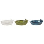 Esschert Design Bird bath ceramic oval random (FB404