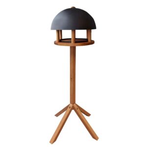 Esschert Design Bird table oak round black roof (FB429