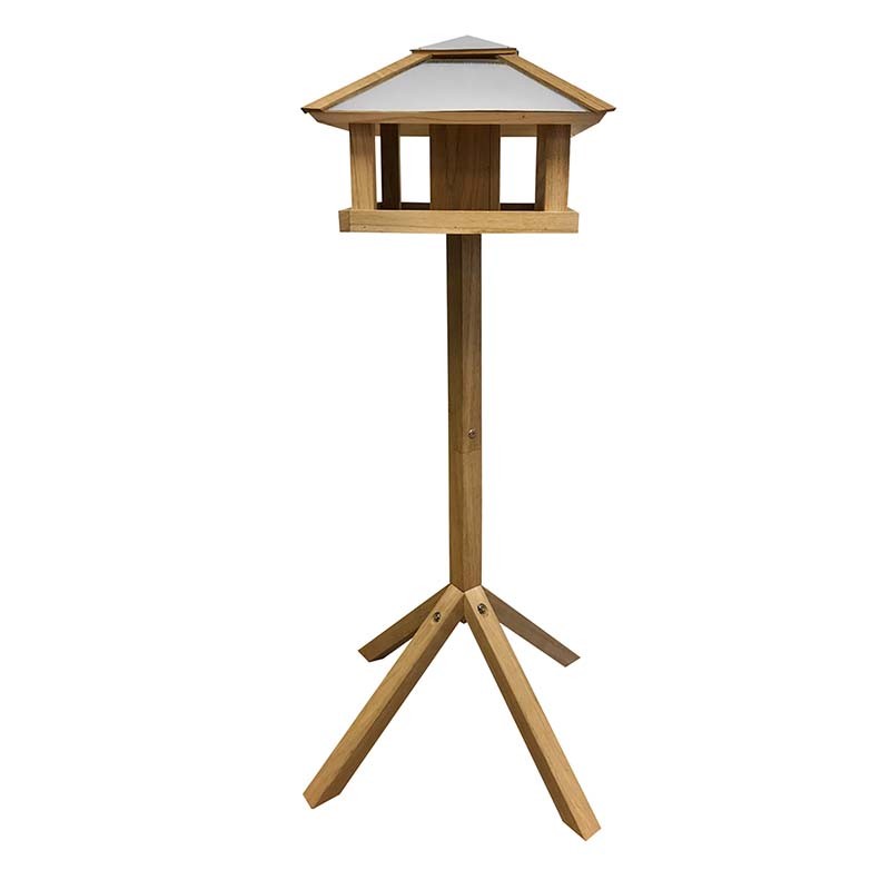 Esschert Design Bird table oak square with silo (FB433