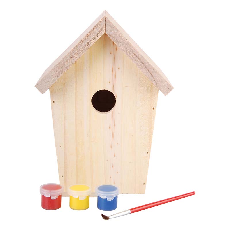 Esschert Design Paint-yourself bird house with paint (KG145