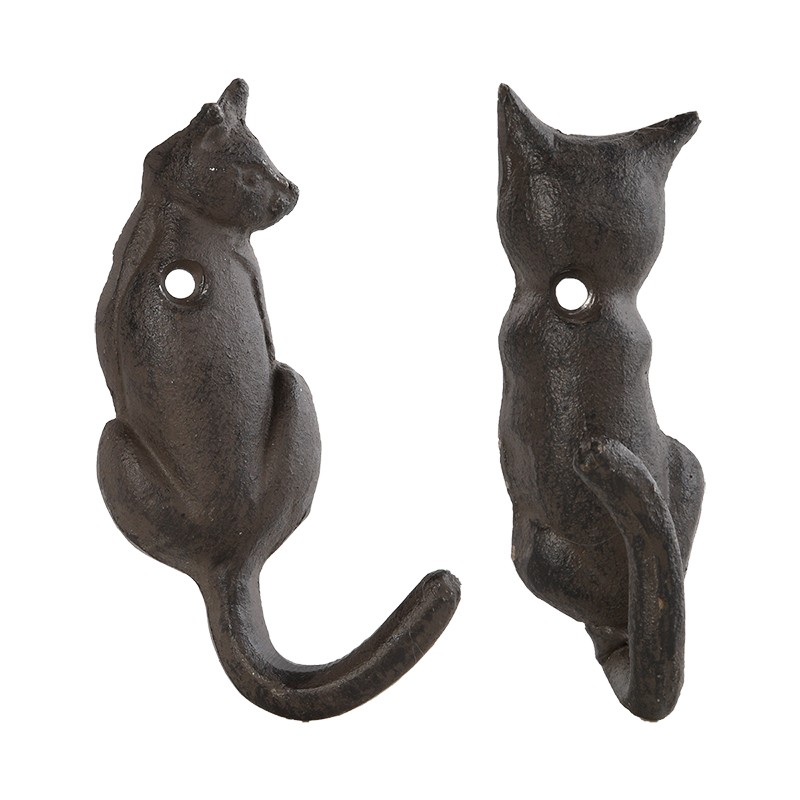 Esschert Design Cat tail hook set of two (LH230