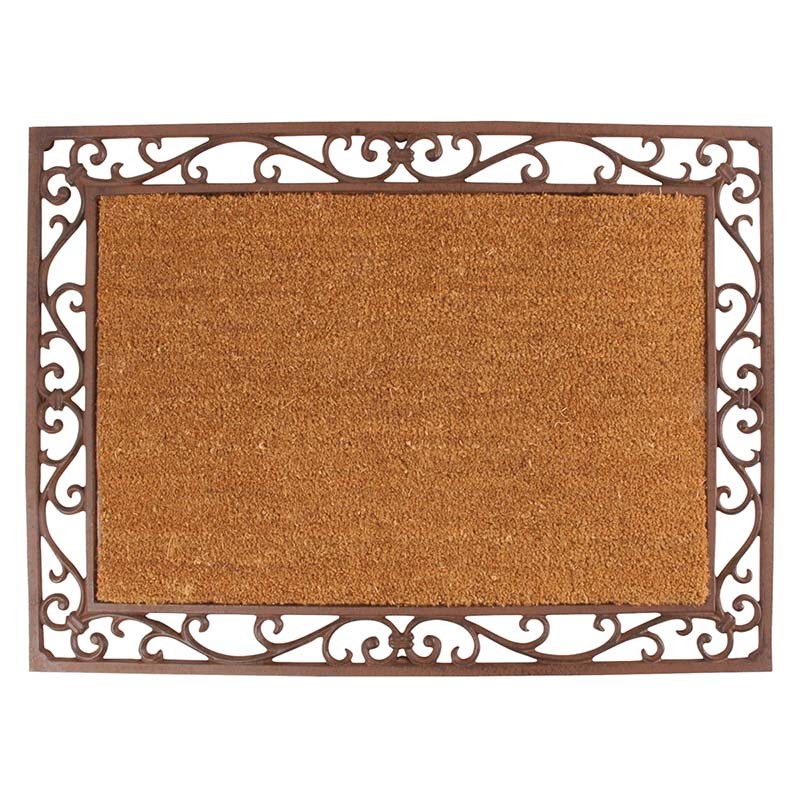 Esschert Design Cast iron doormat frame with coir doorm. (LH48