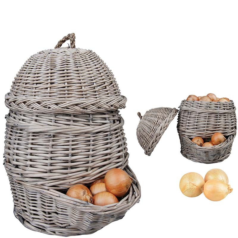 Esschert Design Onion basket grey (MW44