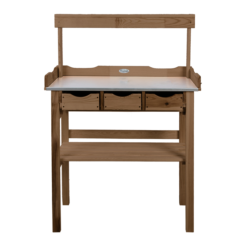 Esschert Design Potting table with rack brown (NG103