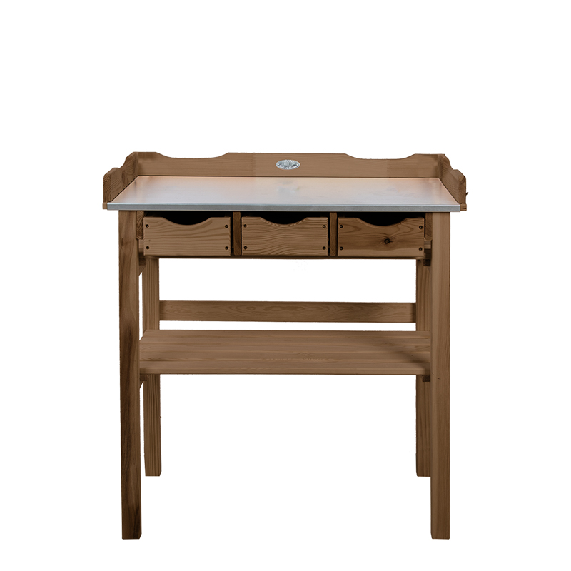 Esschert Design Potting table with drawers brown (NG112