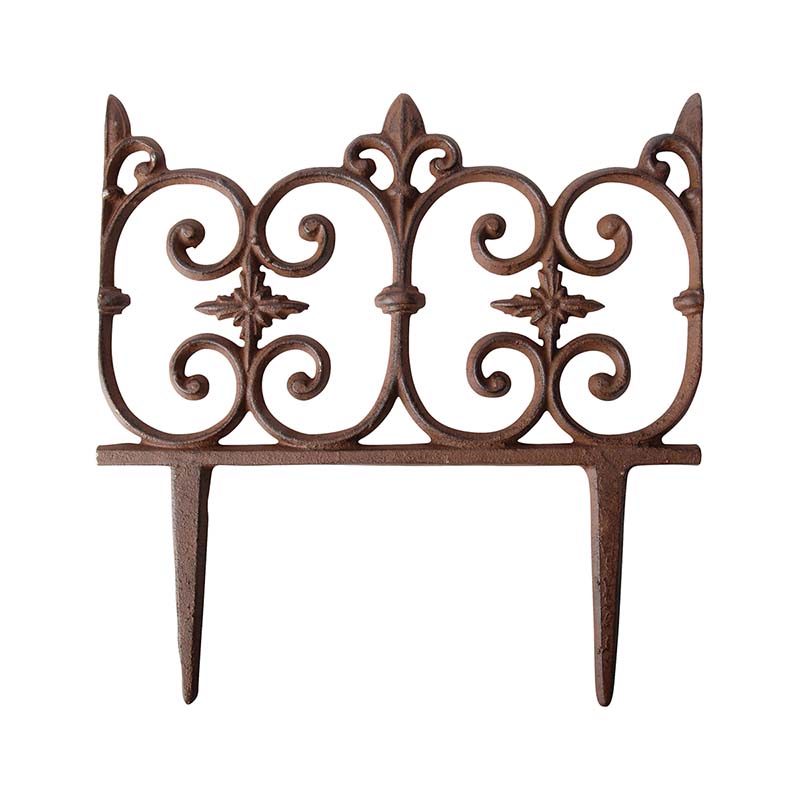 Esschert Design Garden fence  cast iron Antique rust (PS20