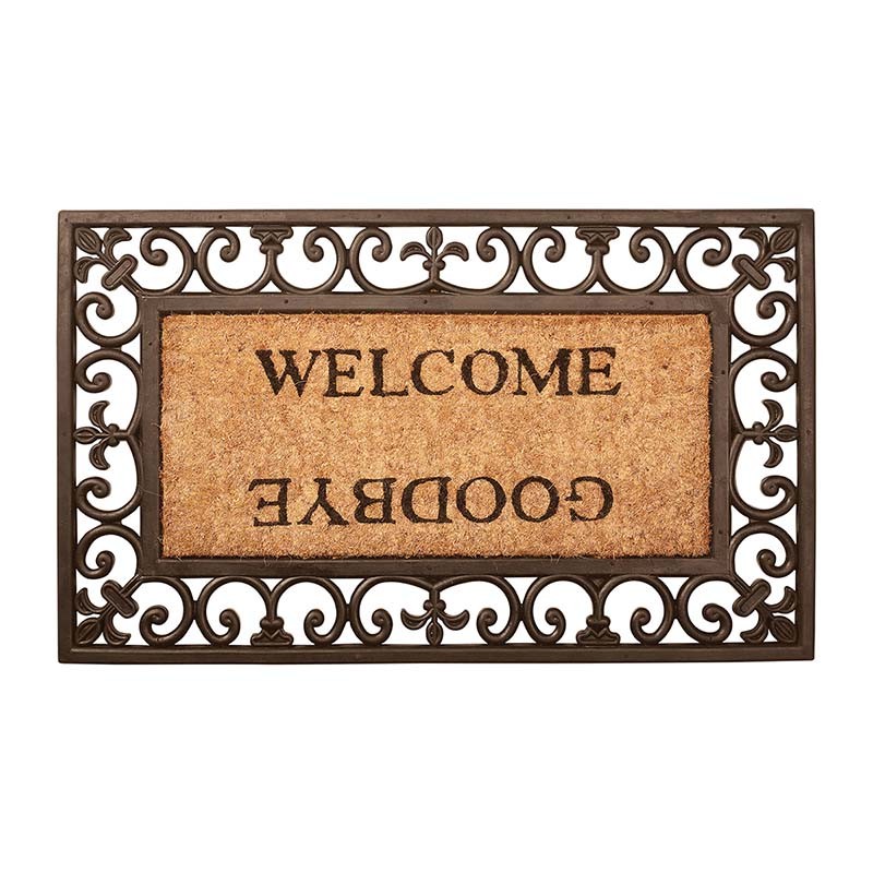 Esschert Design Rubber doormat Welcome/Goodbye rectangular (RB12