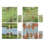 Esschert Design Tissues nature print set of 4 (TP220