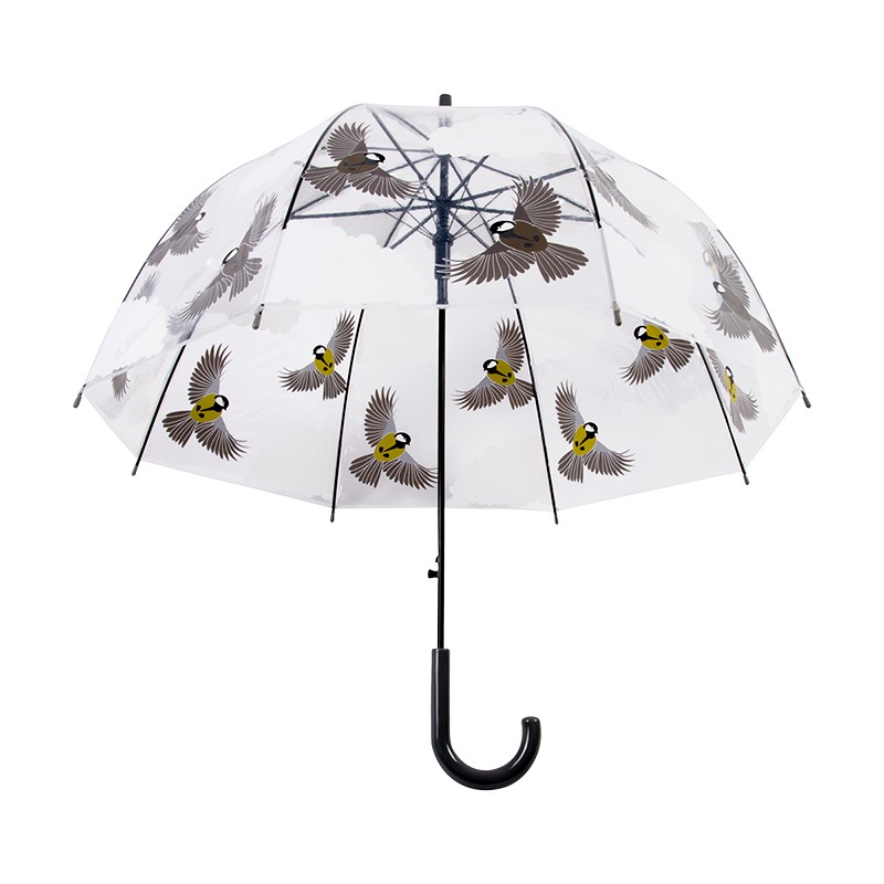Esschert Design Transparent umbrella 2 sided birds (TP274