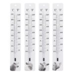 Esschert Design Thermometer boerderijdieren z/w (TP346