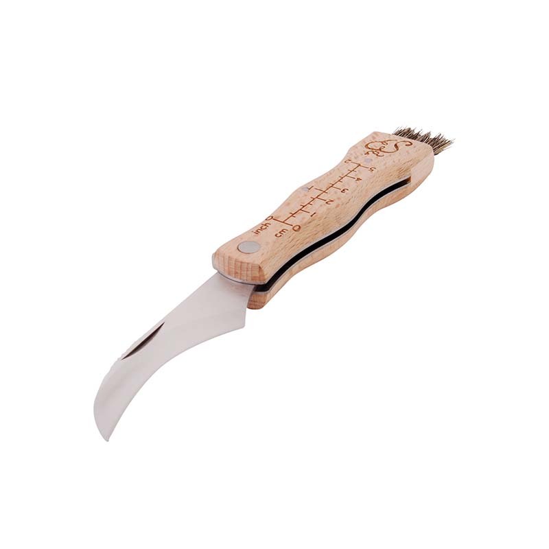 Esschert Design Mushroom knife with brush (W4009