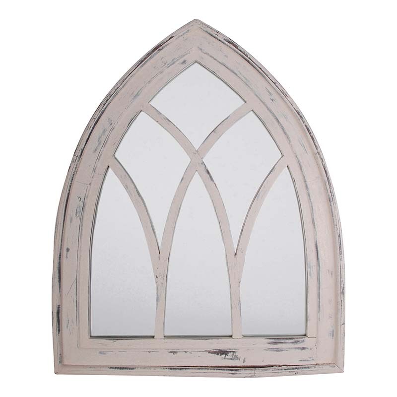 Esschert Design Mirror Gothic white wash (WD10