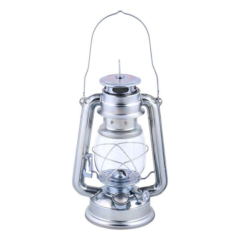 Esschert Design Hurricane lamp oil lantern silver (WL64
