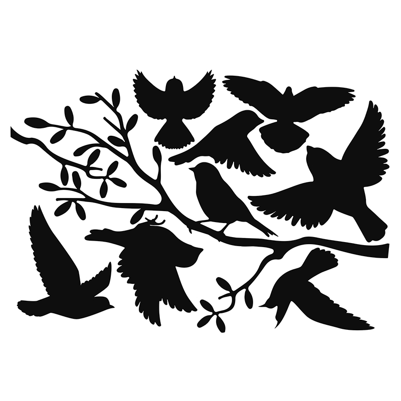 Esschert Design Window stickers birds on twig (FB575 8714982218910) - 01