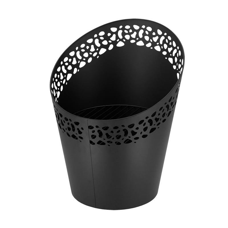 Esschert Design Fire bucket black - laser cut speckles (FF510 8714982210341) - 01