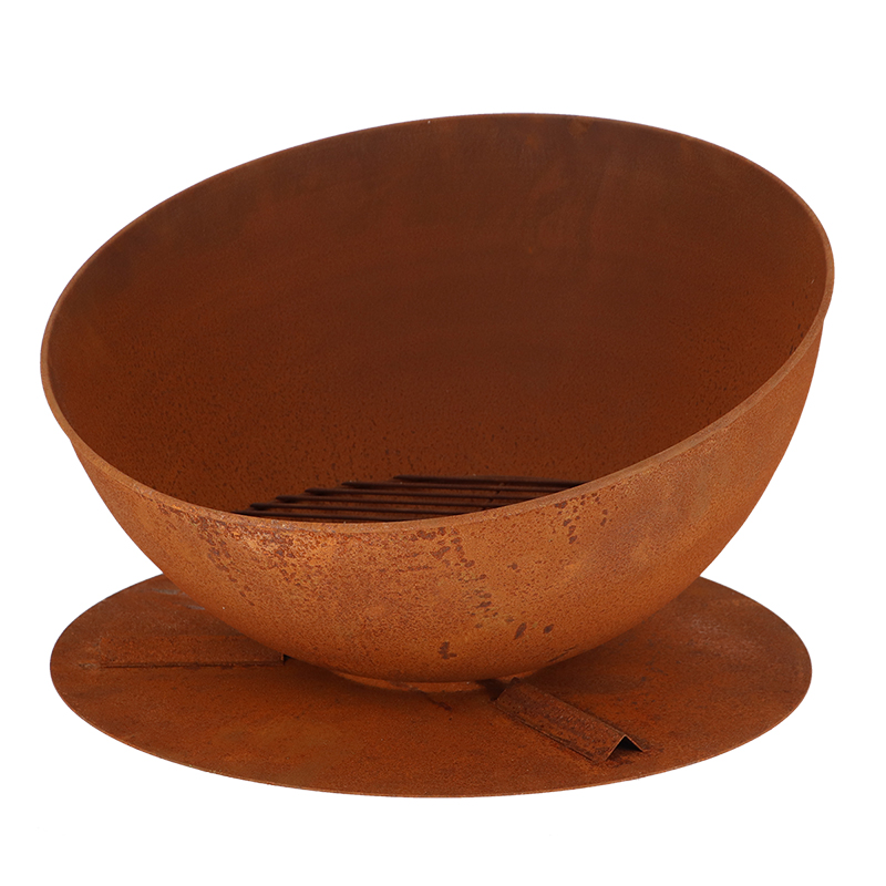 Esschert Design Fire bowl sloping on disc rust (FF514 8714982210624) - 01