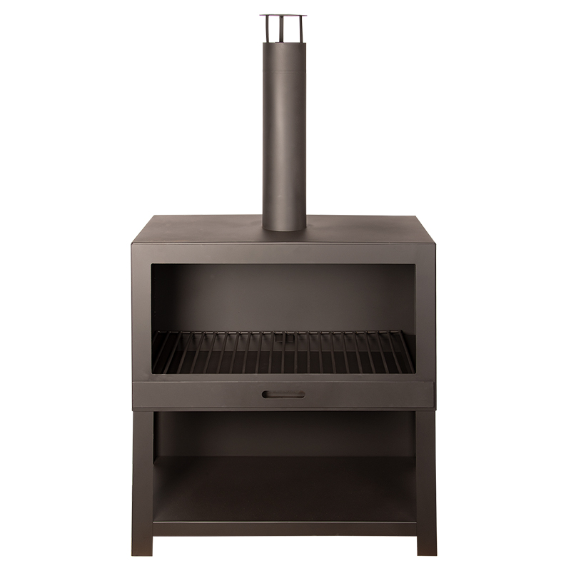 Esschert Design patio heater + wood storage black L (FF520 8714982211041) - 01