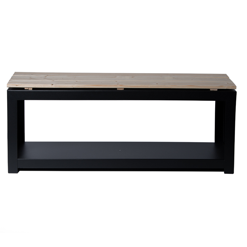 Esschert Design Bench with wood storage rectangular (FF540 8714982220777) - 01
