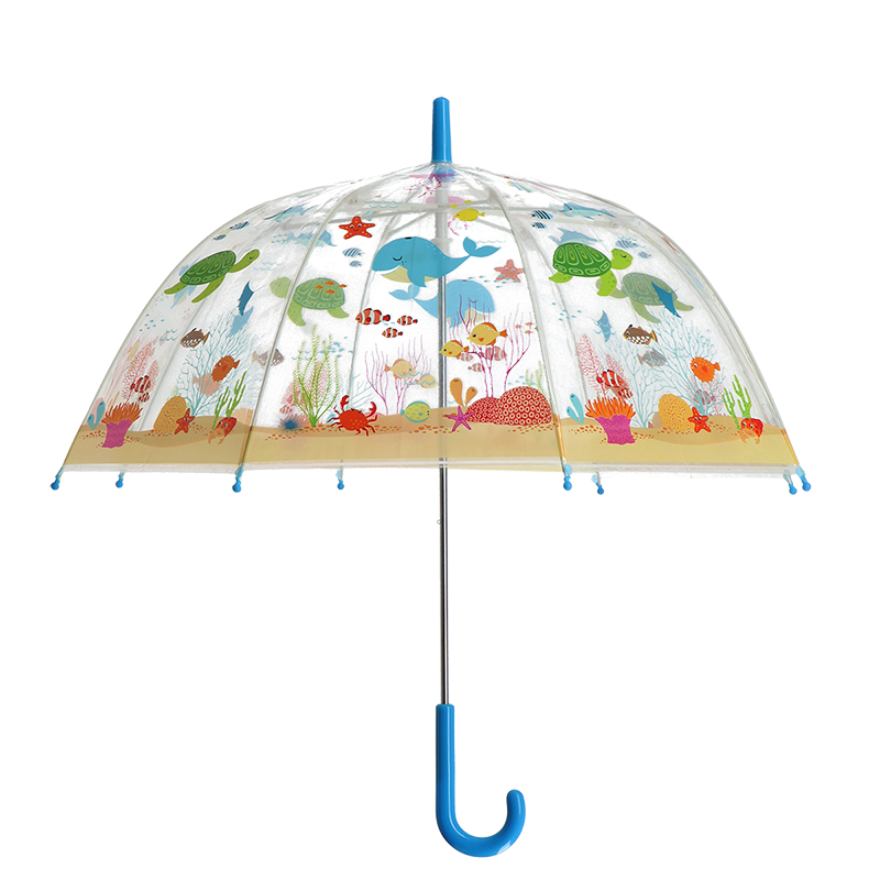Esschert Design Kids umbrella transparent sea life (KG257 8714982221033) - 01