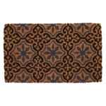 Esschert Design Doormat coir tiles with rosettes (RB287 8714982218835) - 01