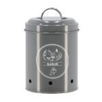 Esschert Design Storage tin garlic anthracite (C2137 8714982250866) - 01